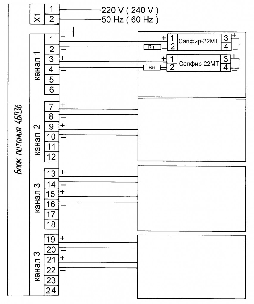 Приложение 8. Схема соединений датчика САПФИР-22МТ 2