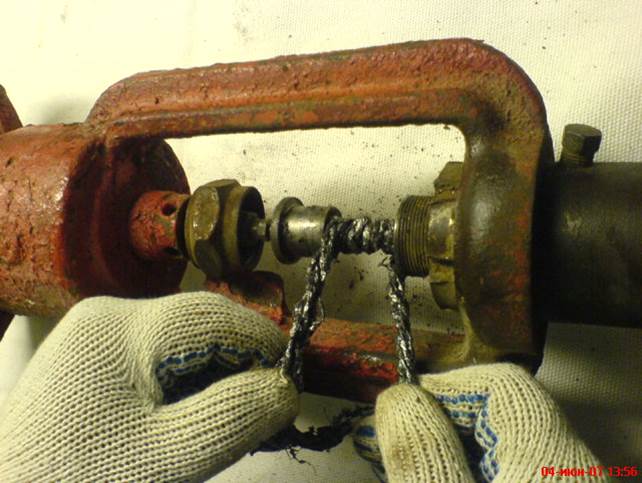 Ремонт клапана набивка сальника